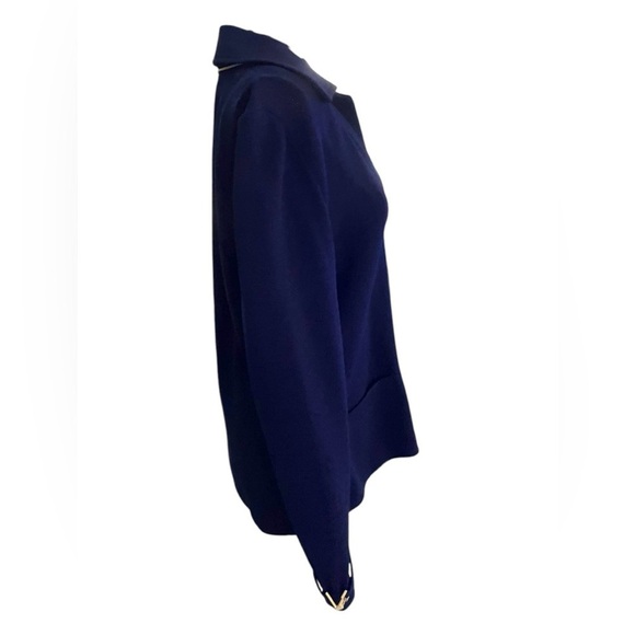 St. John Collection By Marie Gray Santana Knits Navy Blazer - Picture 4 of 8